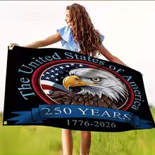 1Pc American Independence 250Th Anniversary Flag 1776-2026 Bald Eagle Themed Flag Decorative Flag Outdoor Indoor Patriotic Flag